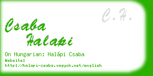 csaba halapi business card